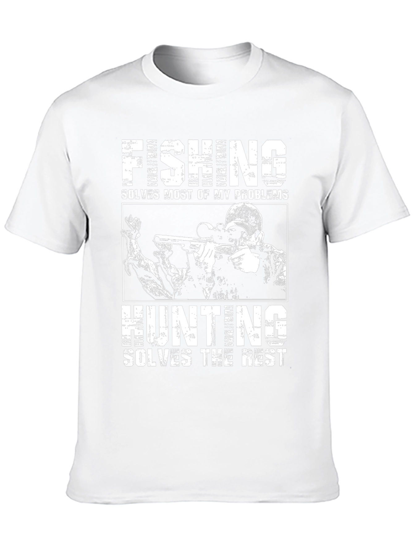 Fishing and Hunting T-Shirt - Solves My Problems