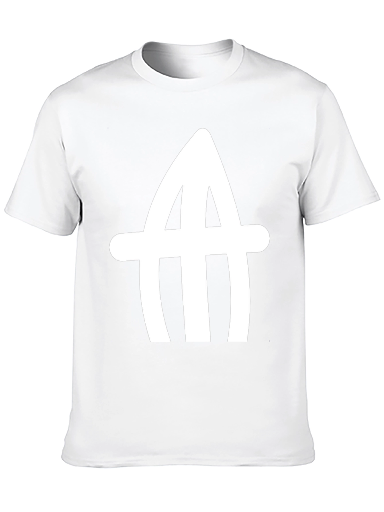 Abstract White Logo Black T-Shirt