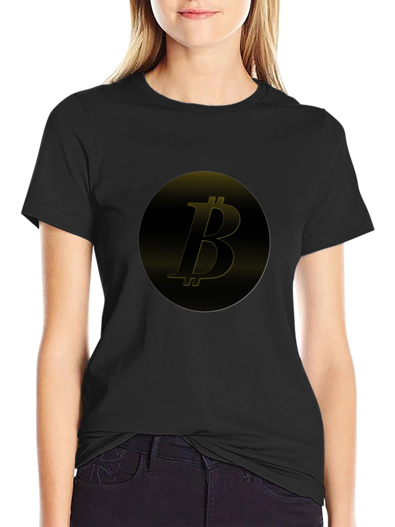 Bitcoin Logo Black T-Shirt