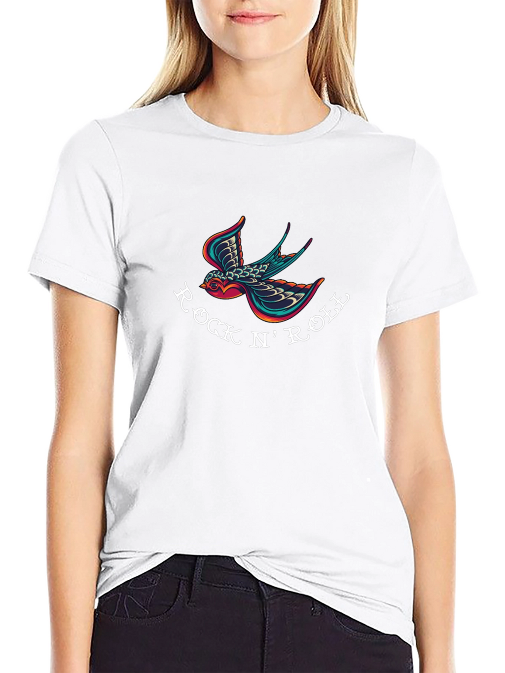 Rock N Roll Bird T-Shirt - Classic Design