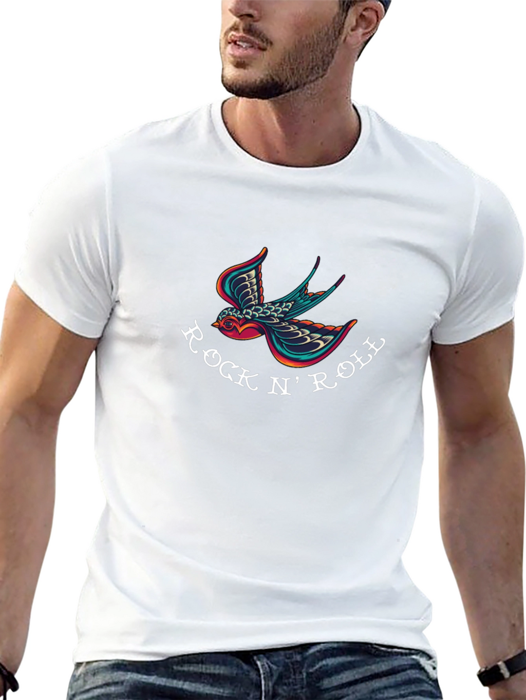Rock N Roll Bird T-Shirt - Classic Design