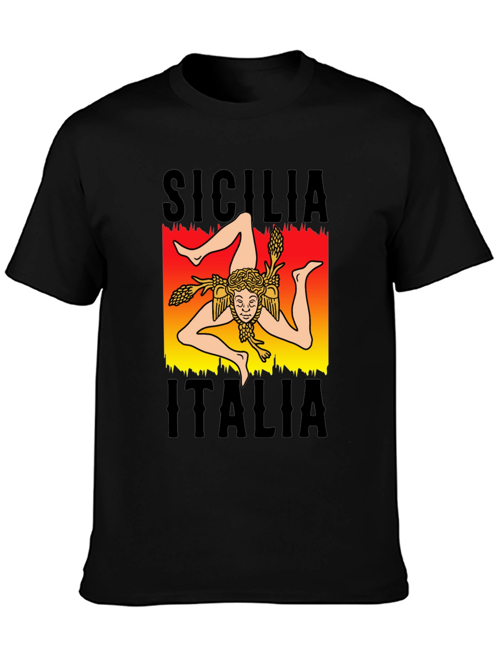Sicilia Italia T-Shirt - Trinacria Symbol