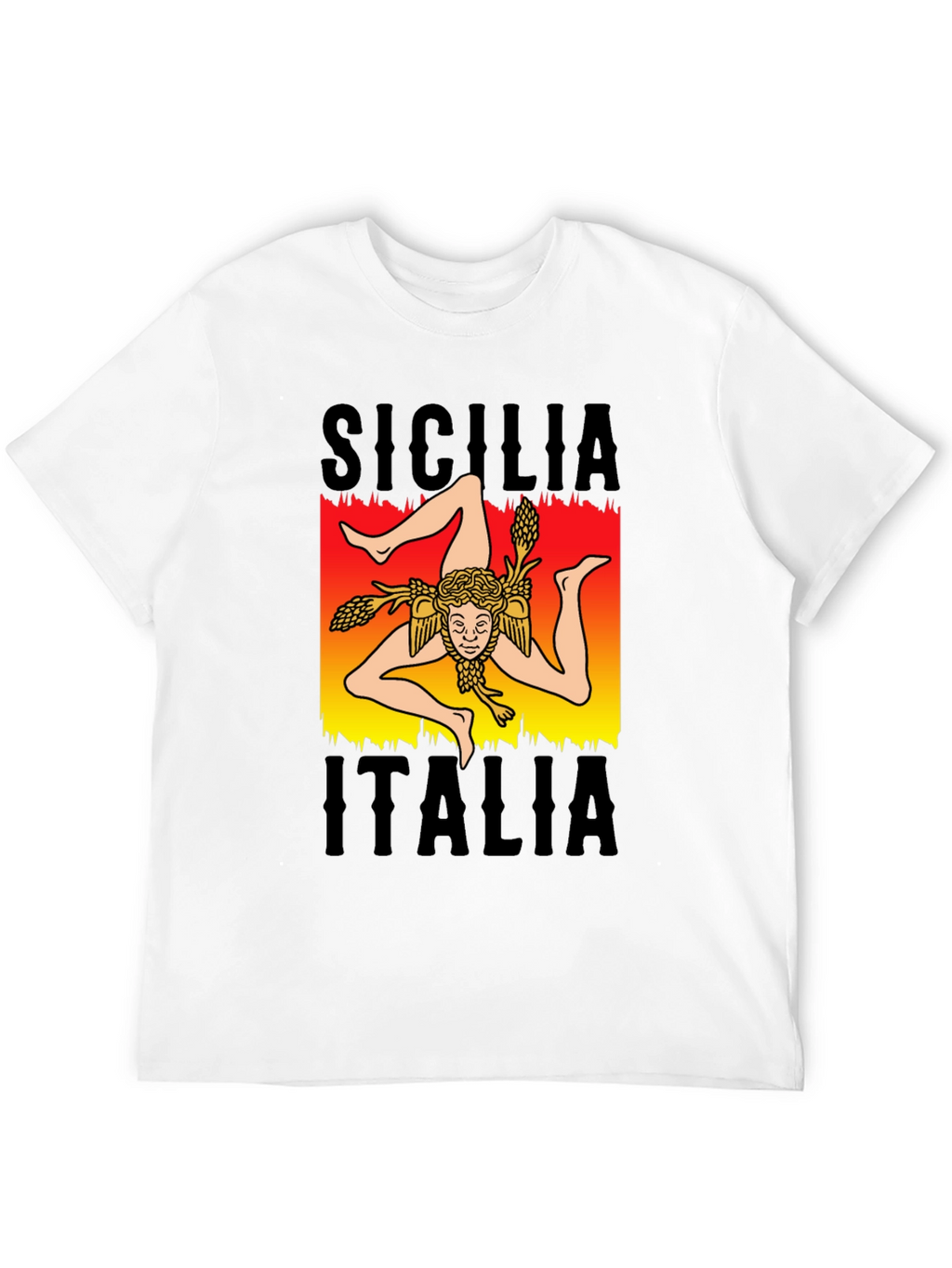 Sicilia Italia T-Shirt - Trinacria Symbol