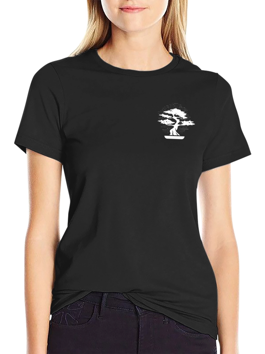 Mens Black Bonsai Tree Graphic T-Shirt