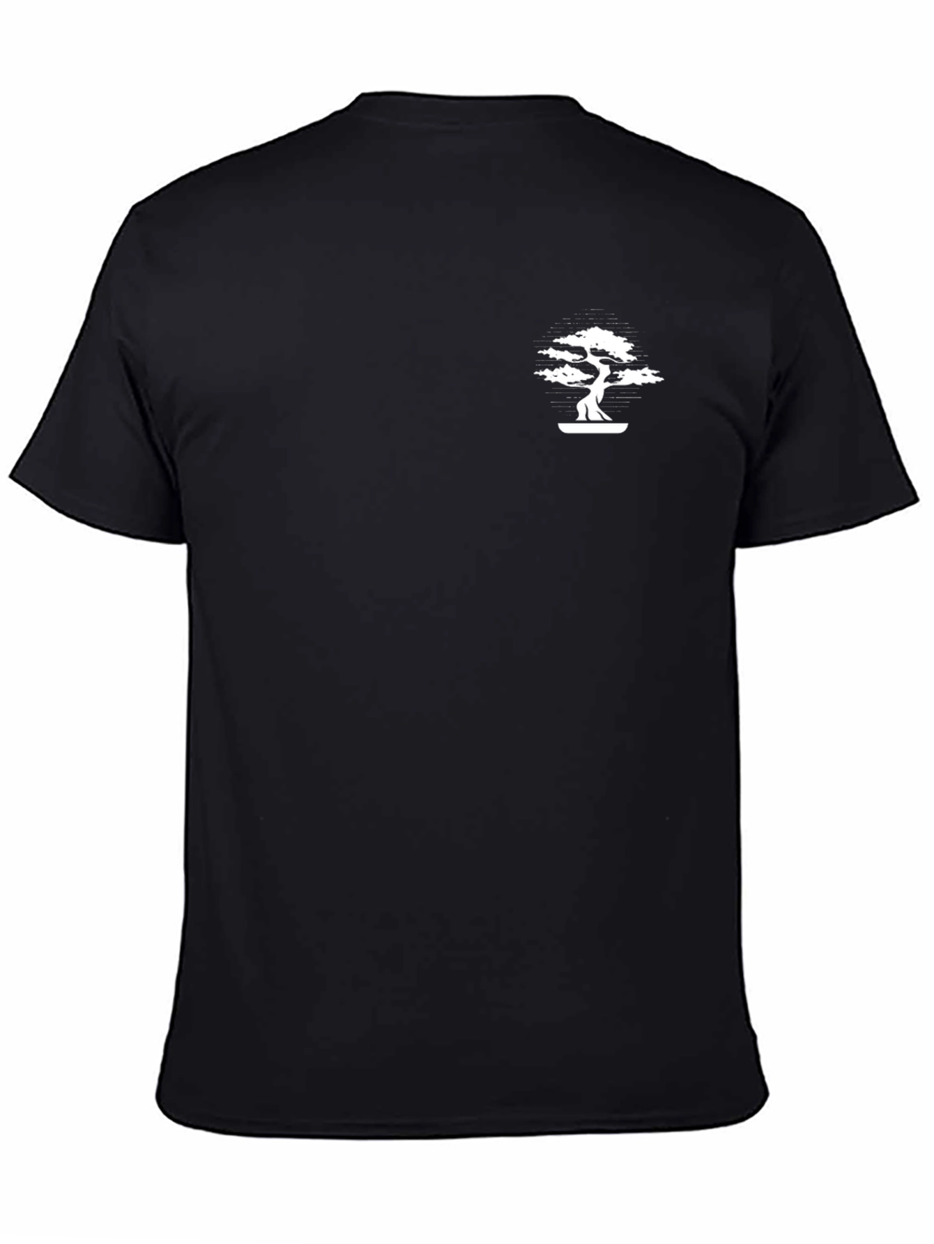 Mens Black Bonsai Tree Graphic T-Shirt
