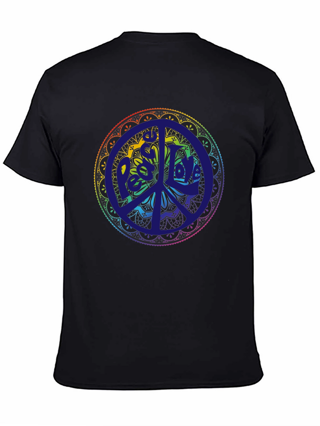 Peace Mandala T-Shirt - Rainbow Design