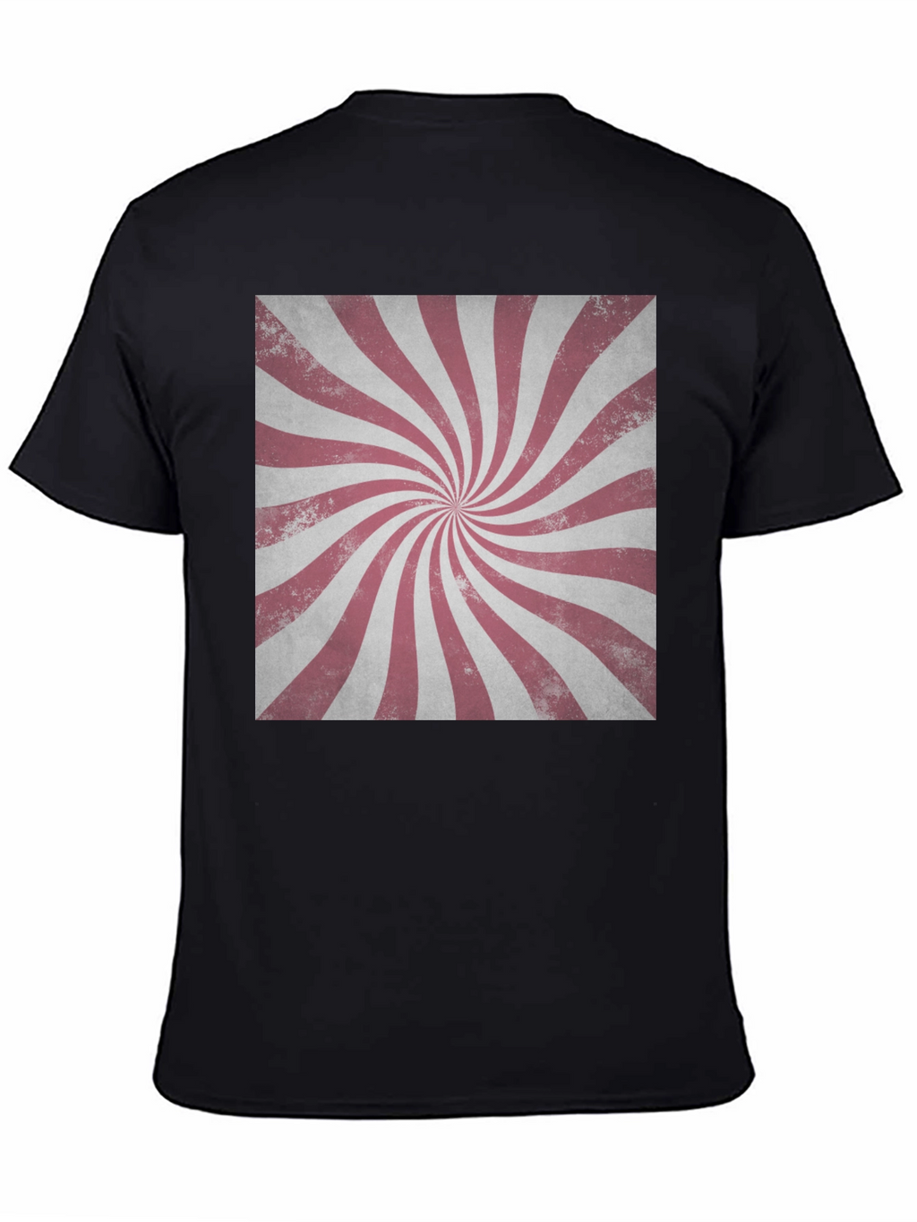 Retro Swirl Graphic Tee - Black Cotton Blend