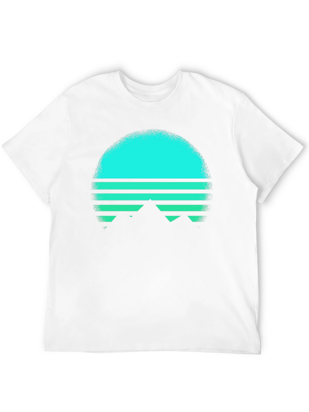 Retro Sunset Mountain T-Shirt - Black