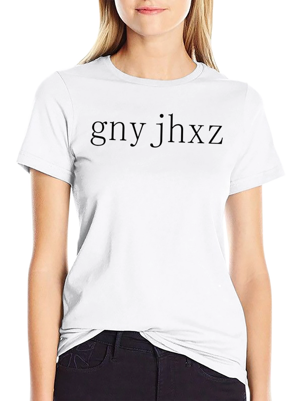 Black T-Shirt with Abstract Lettering