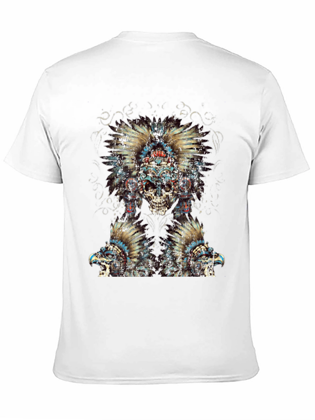 Skull Headdress Graphic Tee - Edgy Style