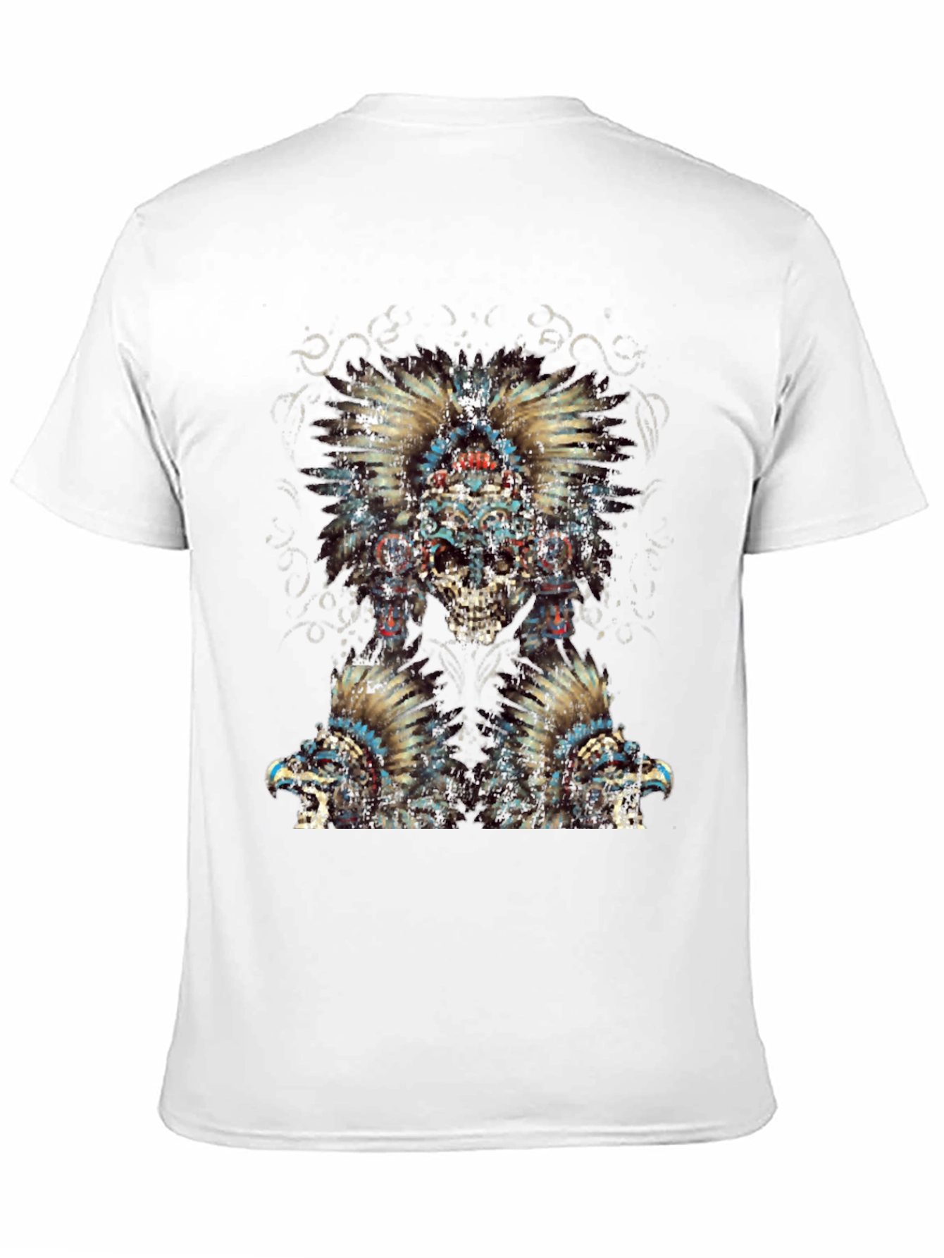 Skull Headdress Graphic Tee - Edgy Style
