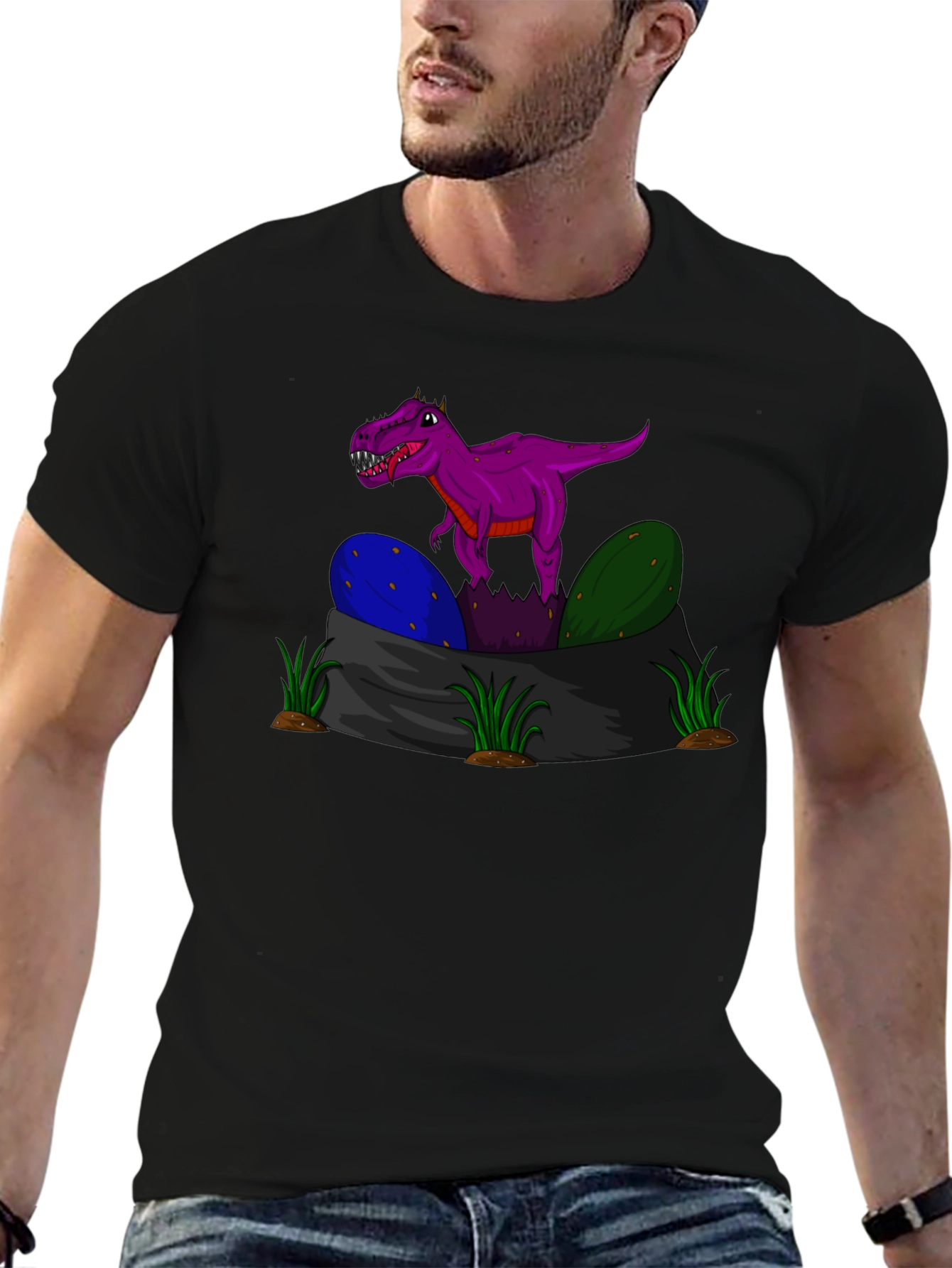 Dino Hatchling T-Shirt - Purple Rex Graphic Tee