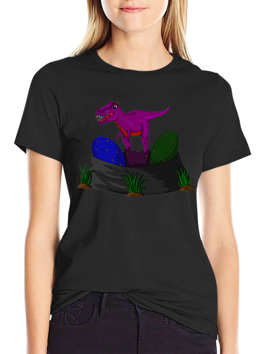 Dino Hatchling T-Shirt - Purple Rex Graphic Tee