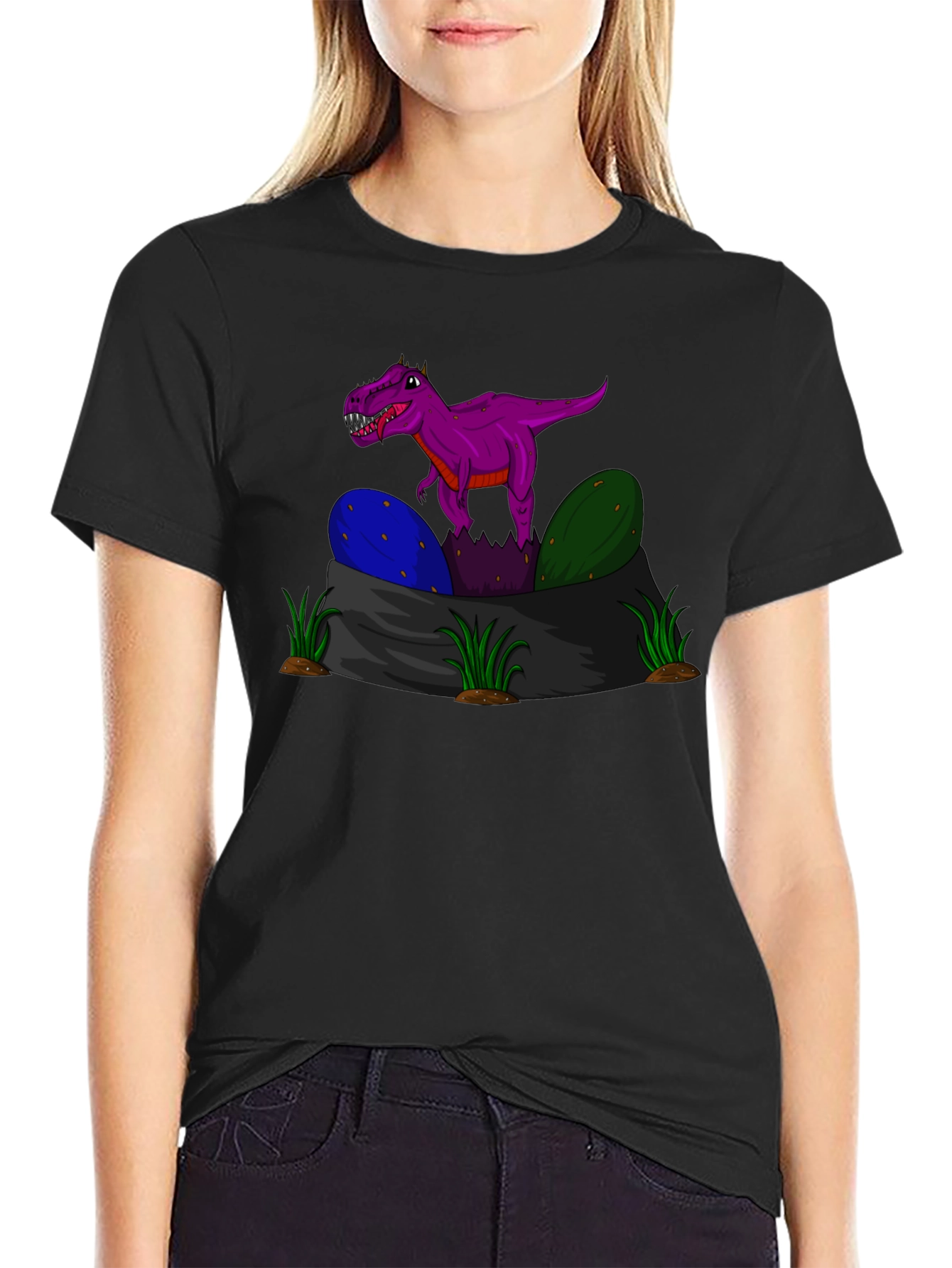 Dino Hatchling T-Shirt - Purple Rex Graphic Tee