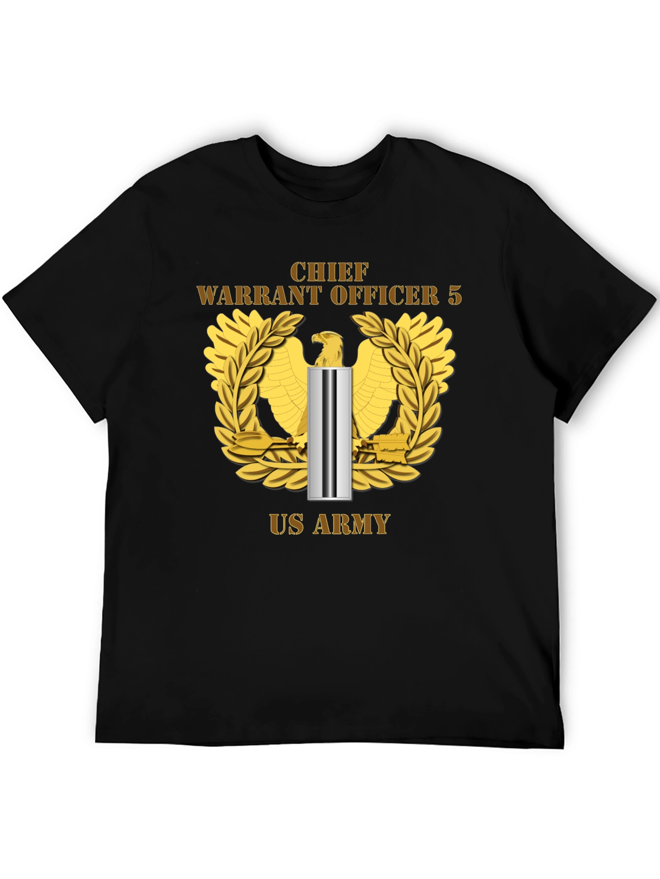 Chief Warrant Officer 5 US Army Black T-Shirt