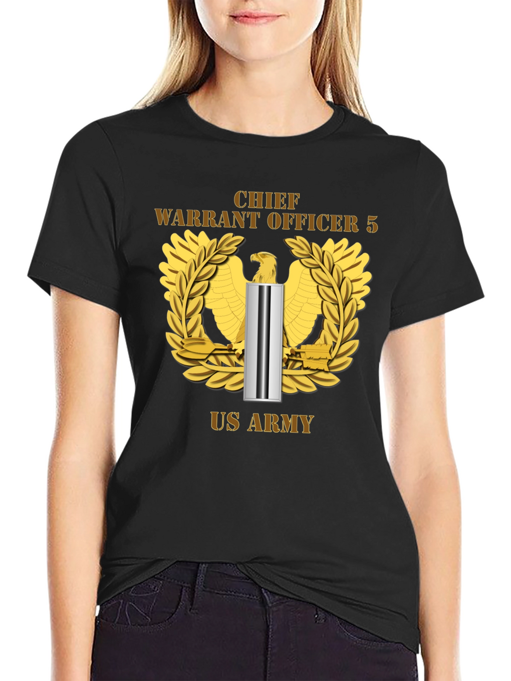 Chief Warrant Officer 5 US Army Black T-Shirt