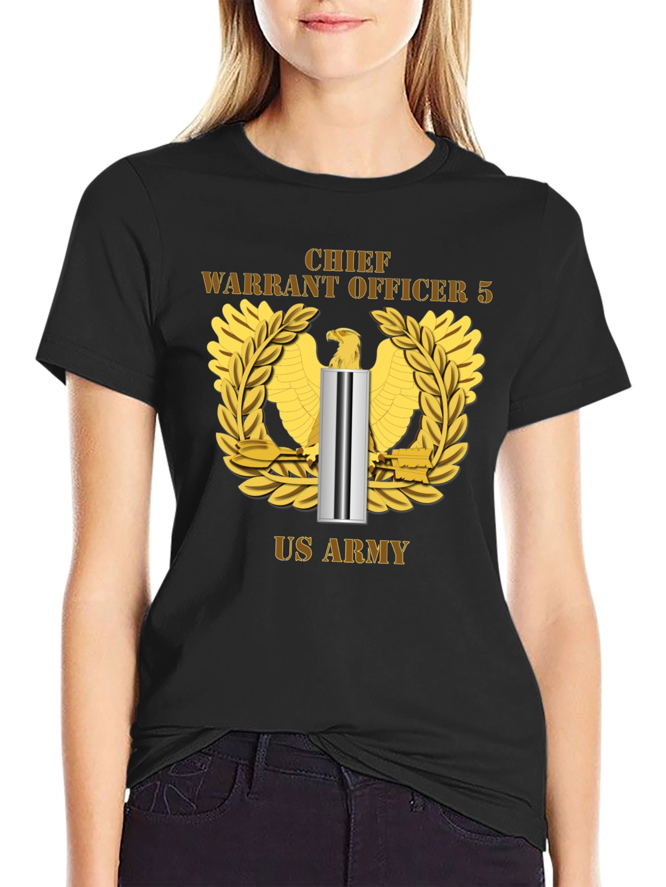 Chief Warrant Officer 5 US Army Black T-Shirt
