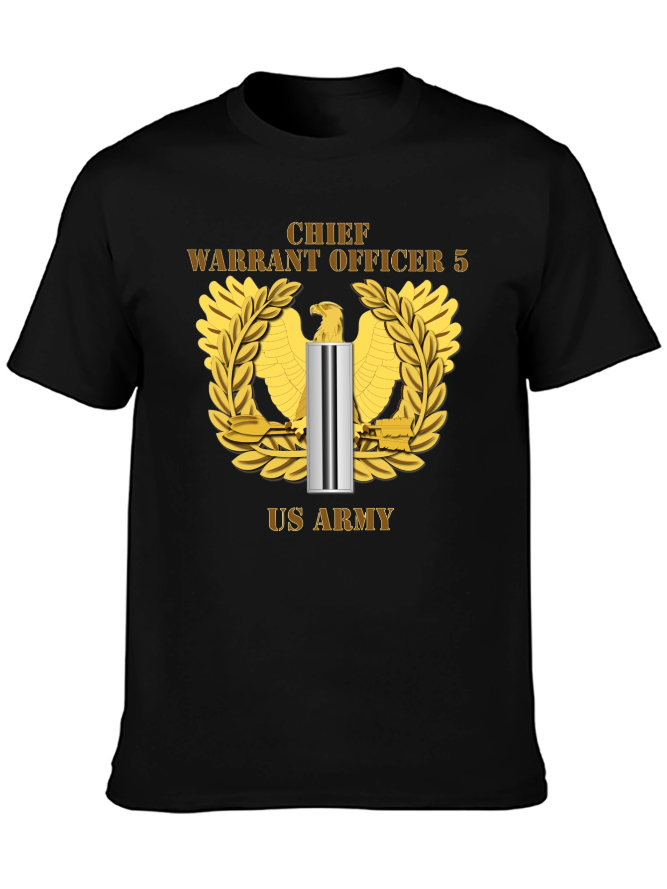 Chief Warrant Officer 5 US Army Black T-Shirt