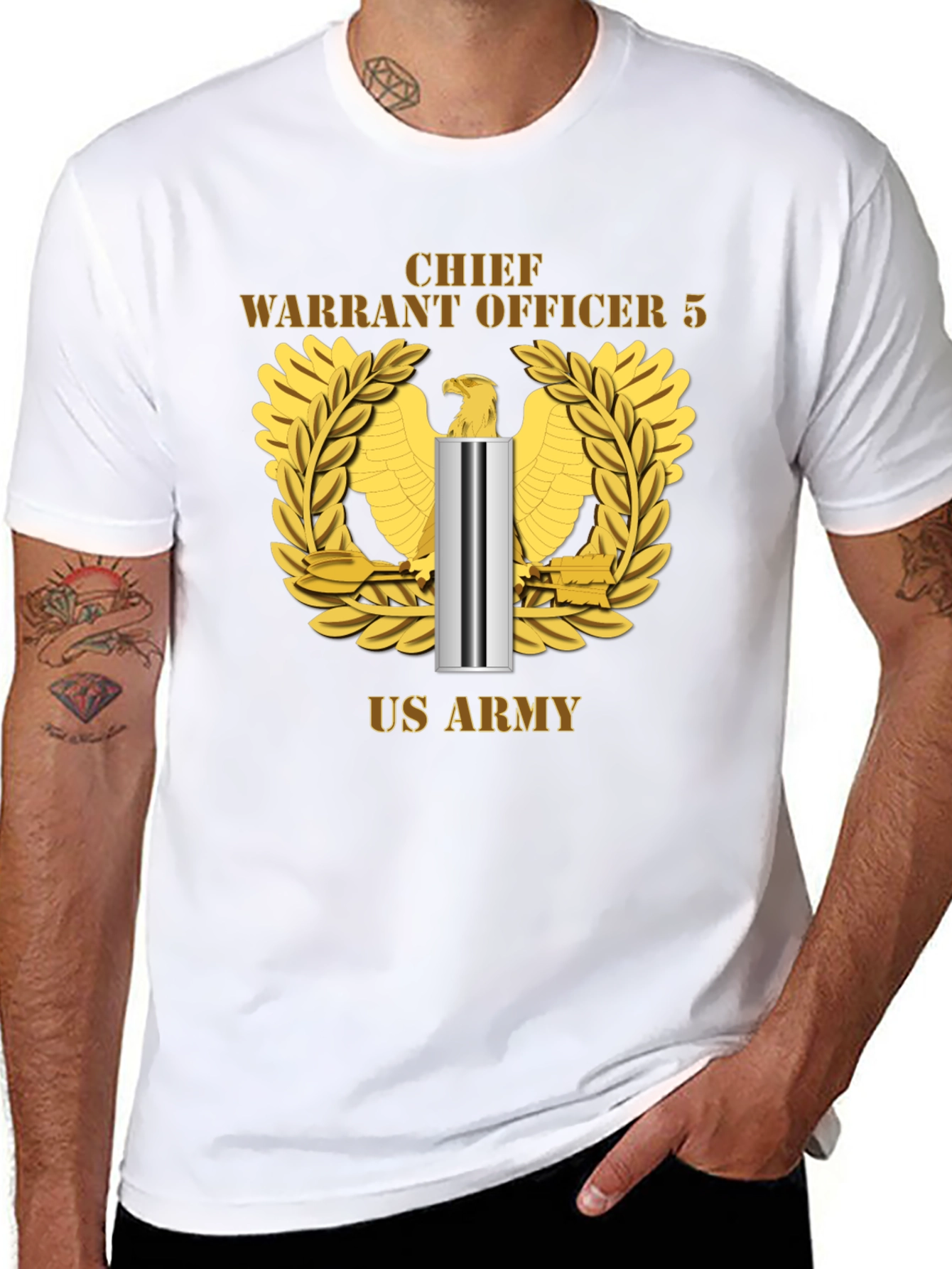 Chief Warrant Officer 5 US Army Black T-Shirt