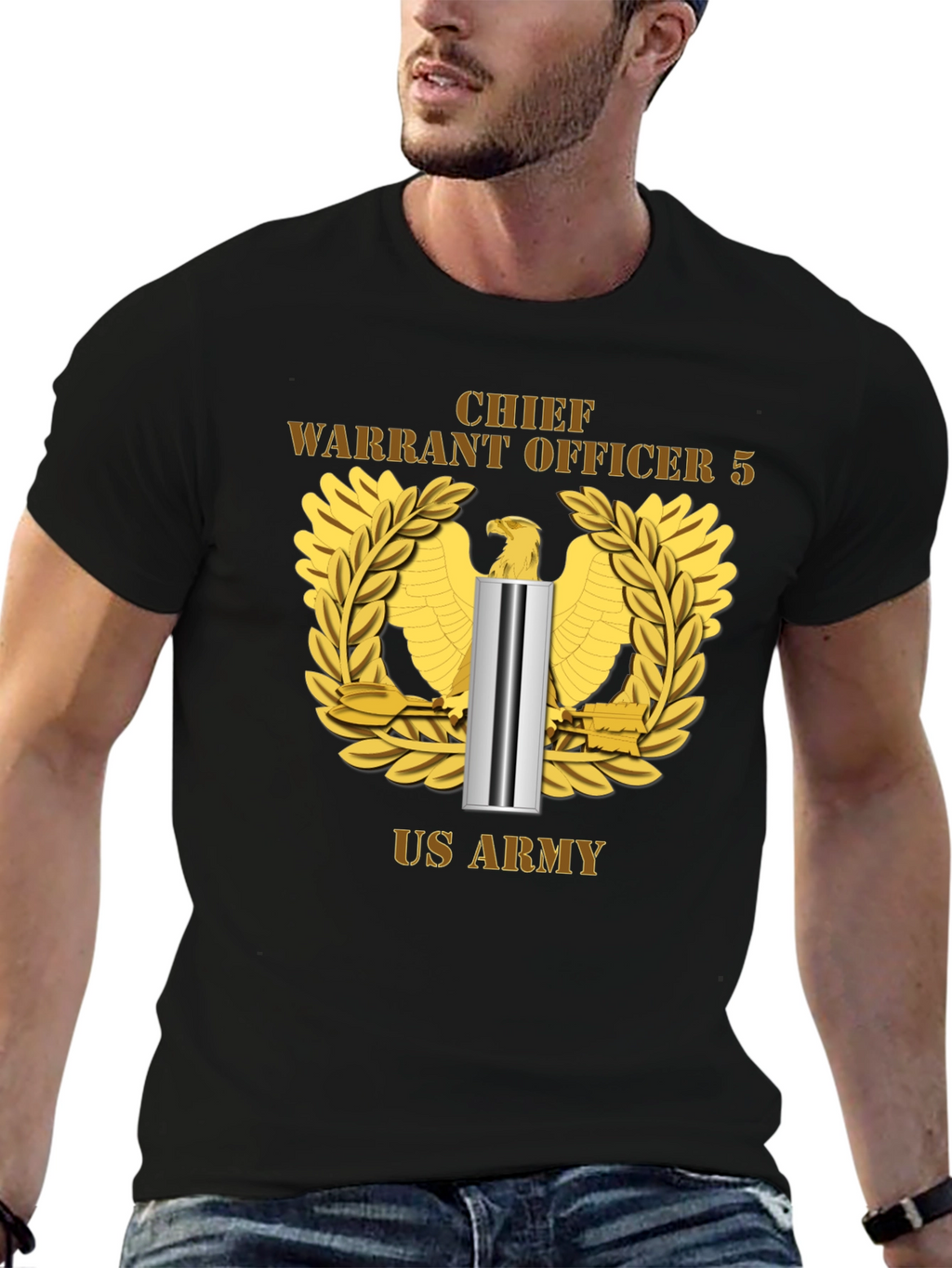 Chief Warrant Officer 5 US Army Black T-Shirt