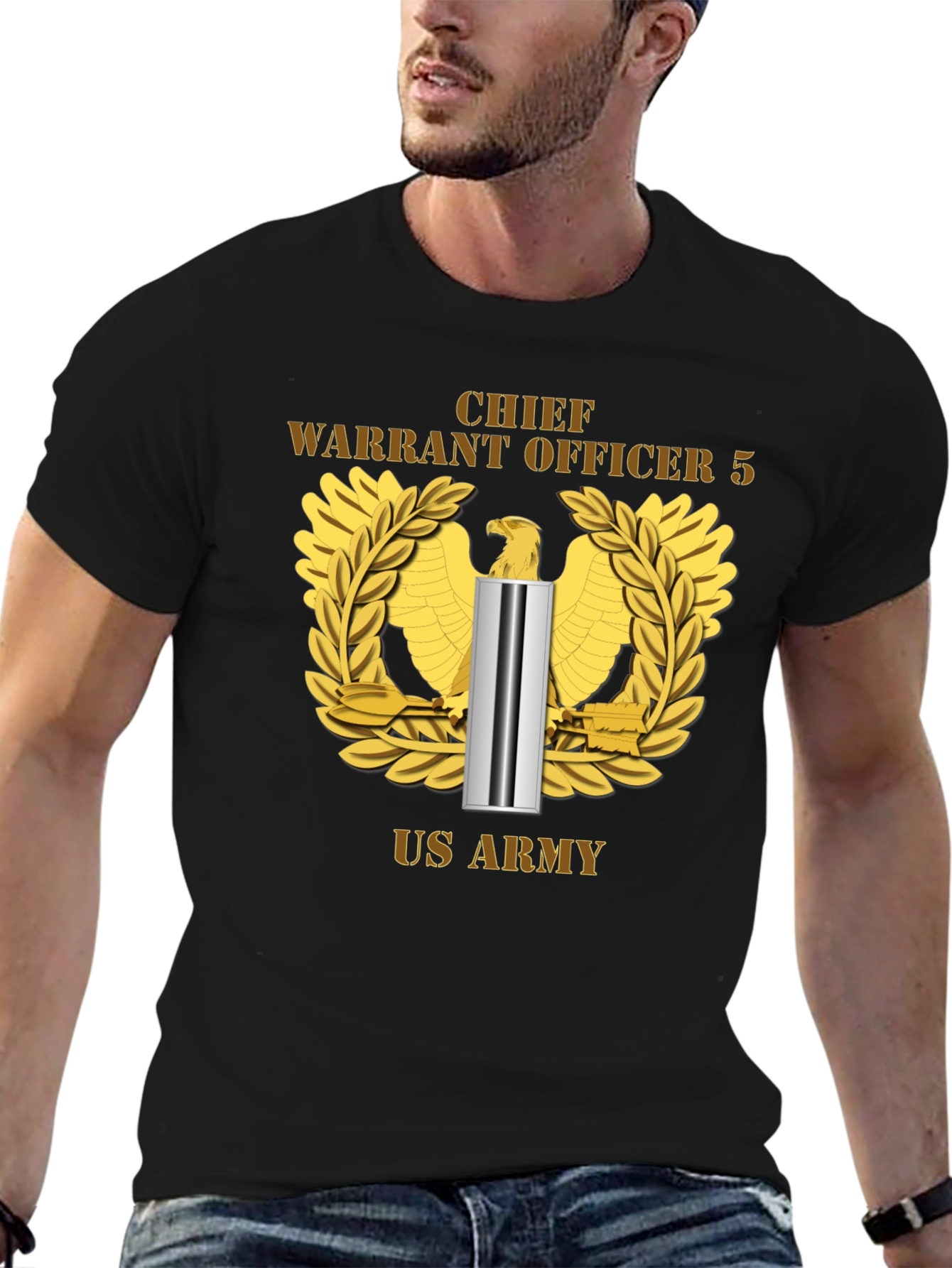 Chief Warrant Officer 5 US Army Black T-Shirt