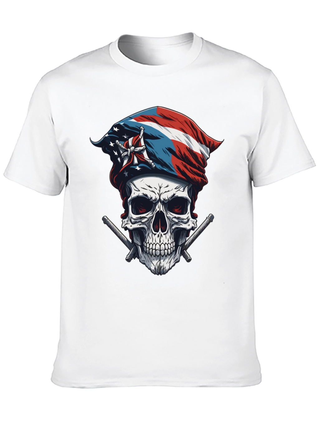 Puerto Rico Skull & Flag T-Shirt