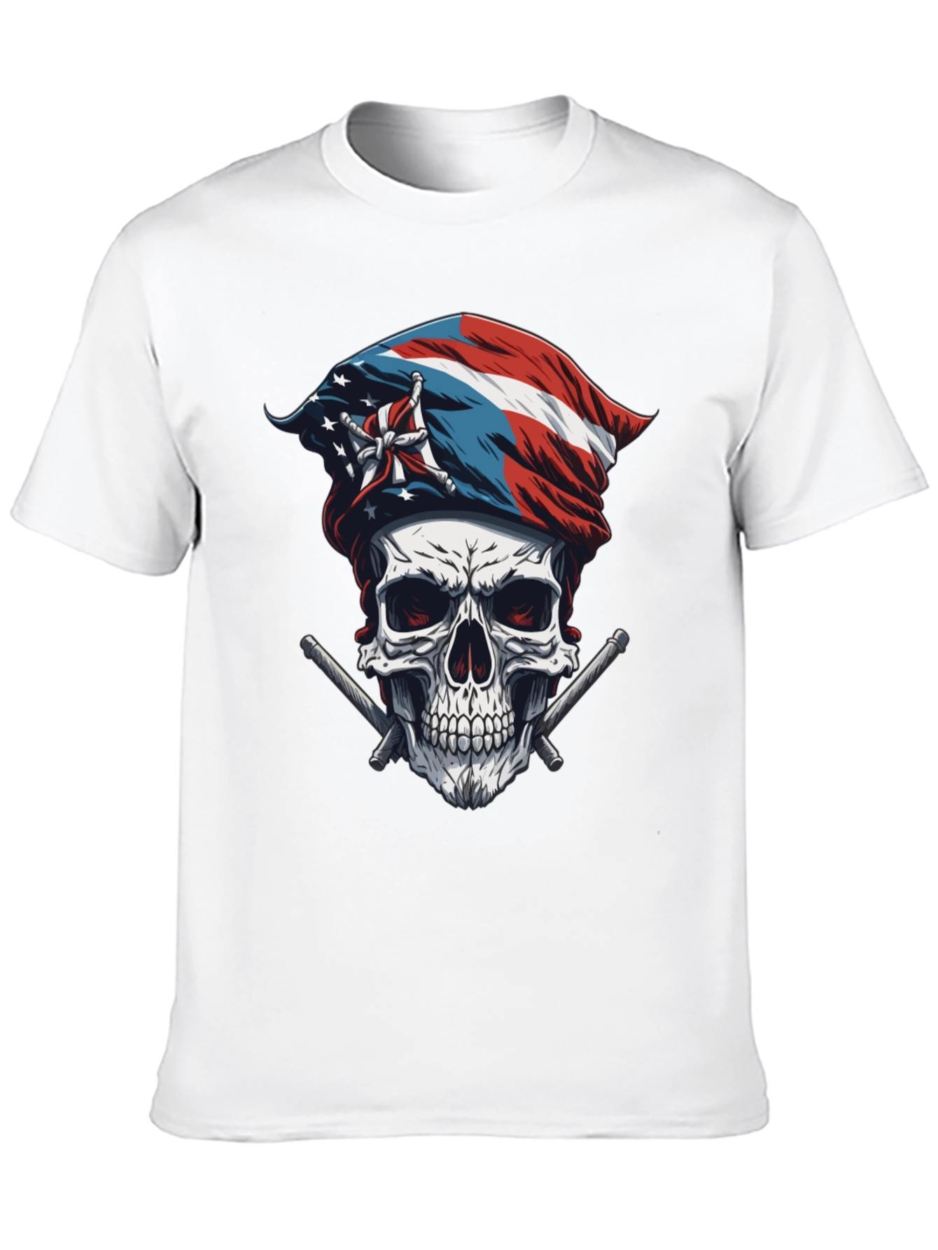 Puerto Rico Skull & Flag T-Shirt
