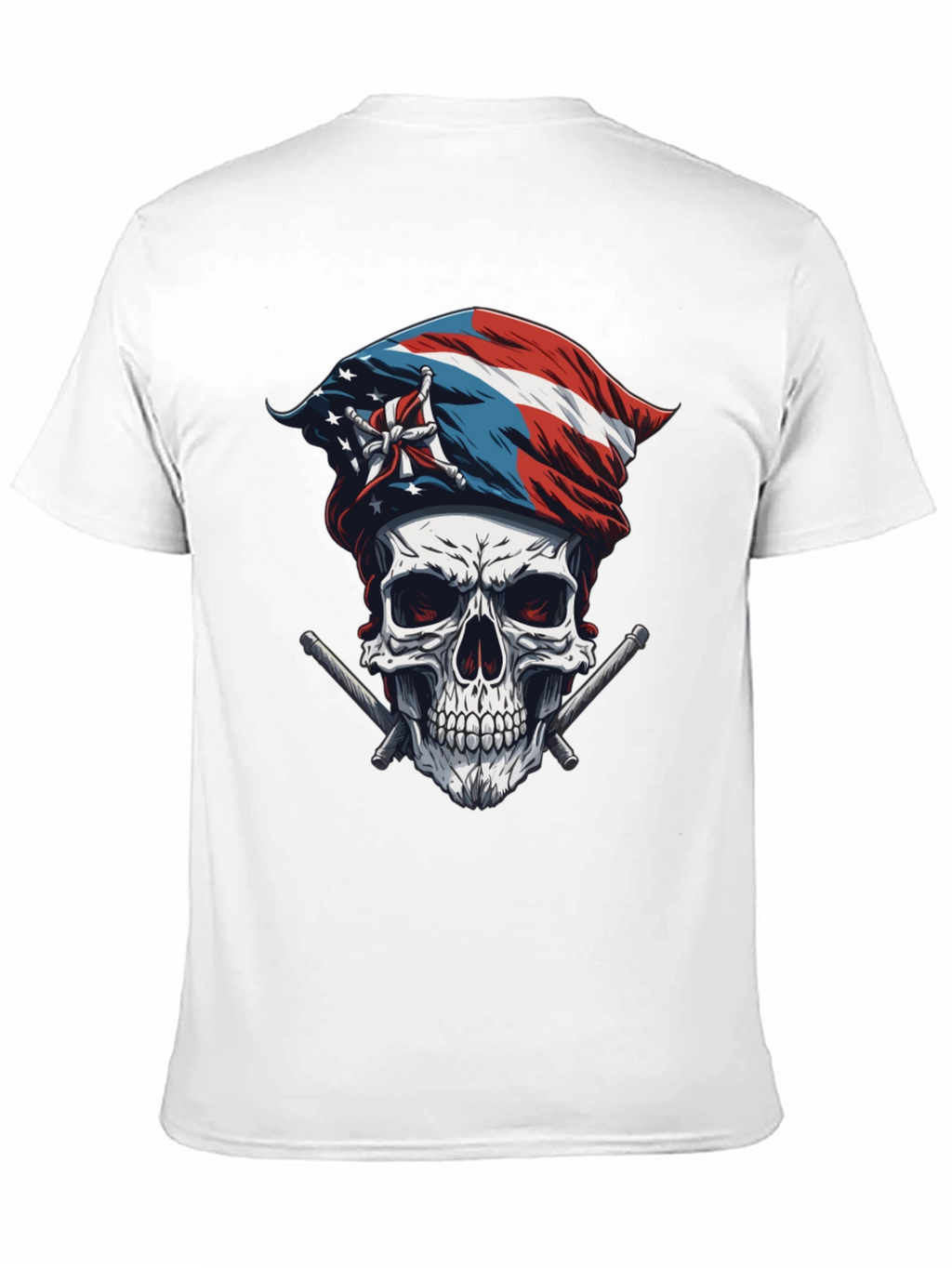 Puerto Rico Skull & Flag T-Shirt