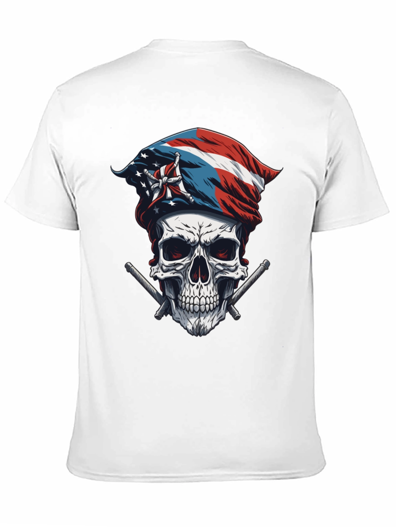 Puerto Rico Skull & Flag T-Shirt