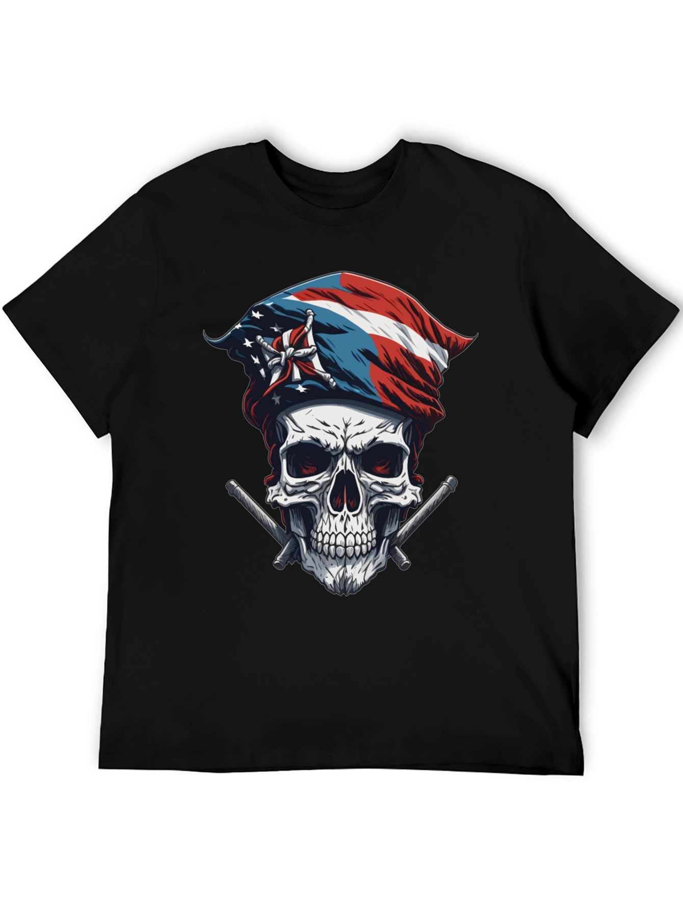 Puerto Rico Skull & Flag T-Shirt