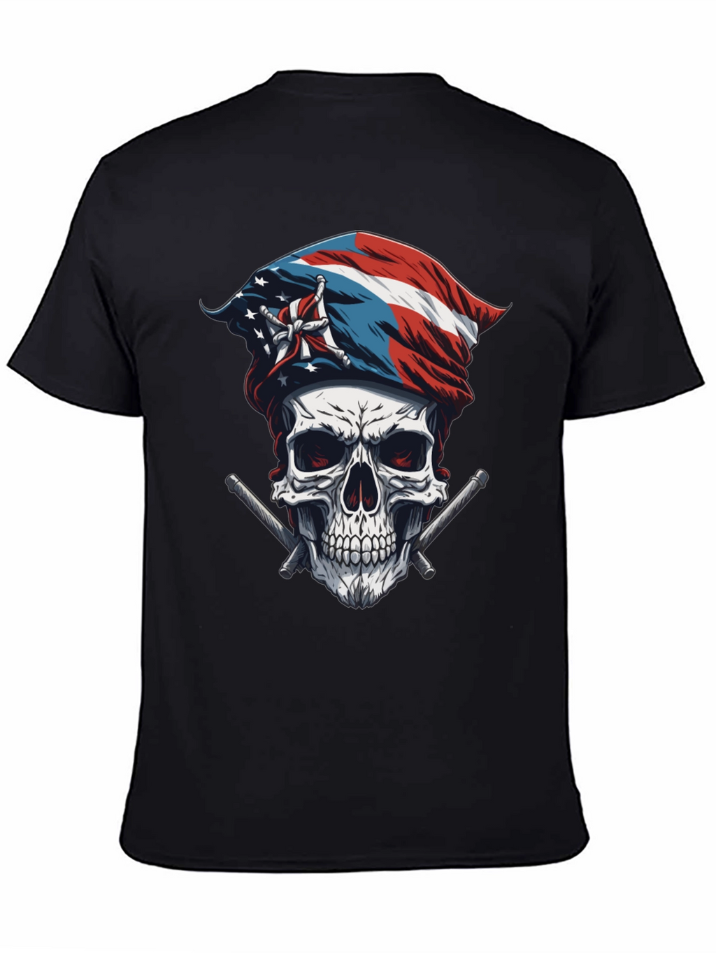 Puerto Rico Skull & Flag T-Shirt