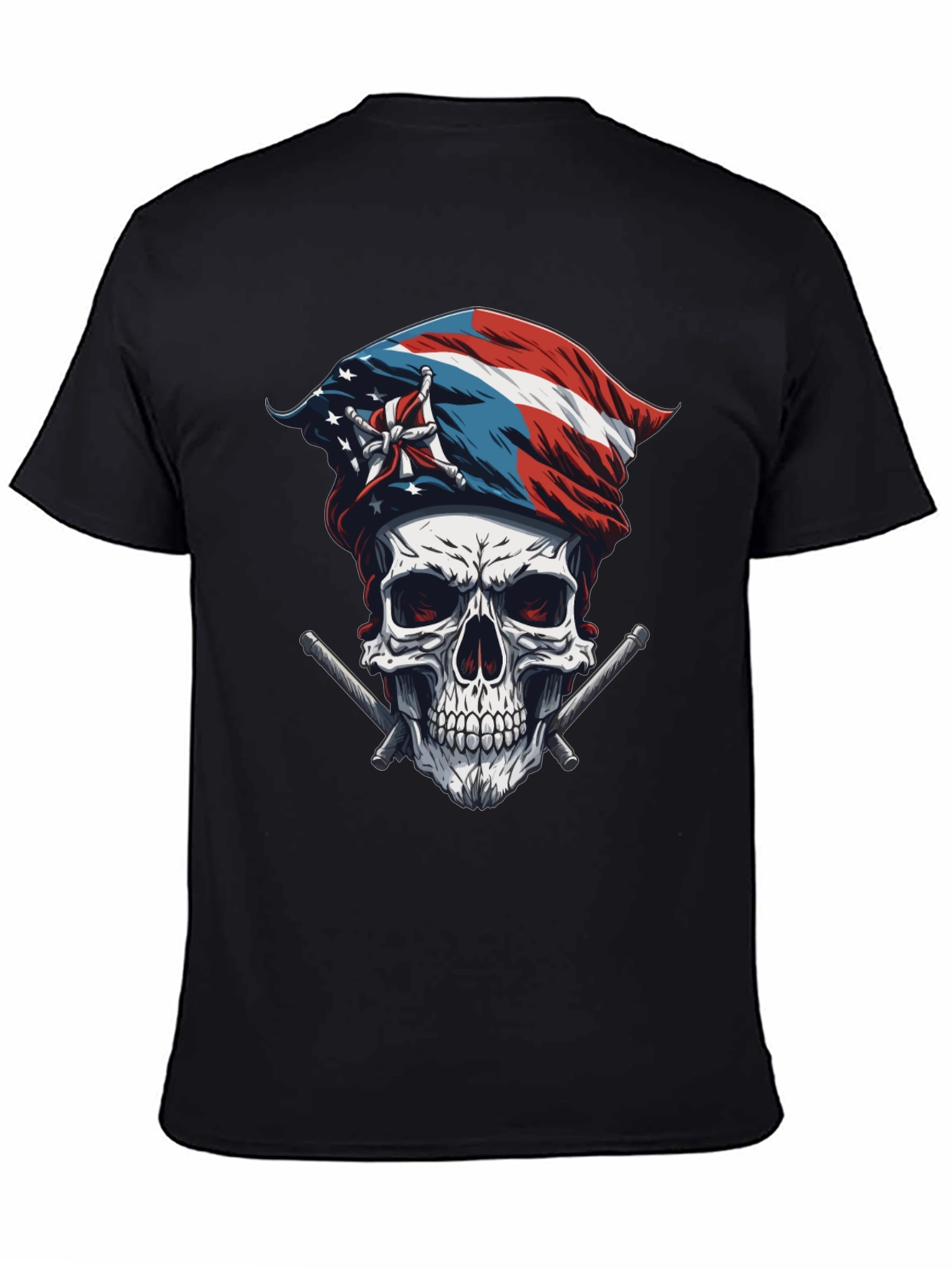 Puerto Rico Skull & Flag T-Shirt