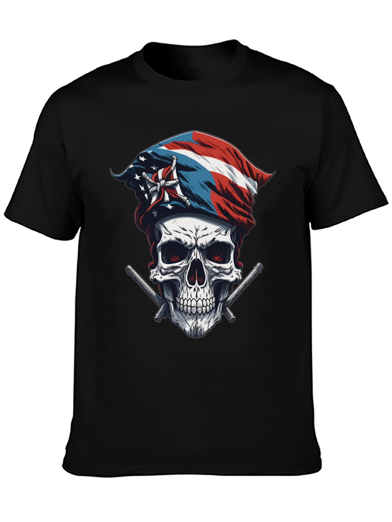 Puerto Rico Skull & Flag T-Shirt
