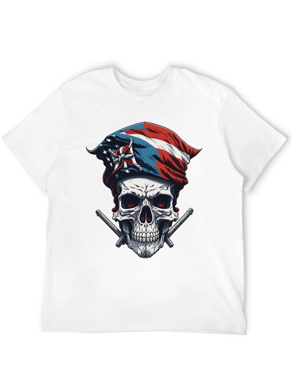 Puerto Rico Skull & Flag T-Shirt