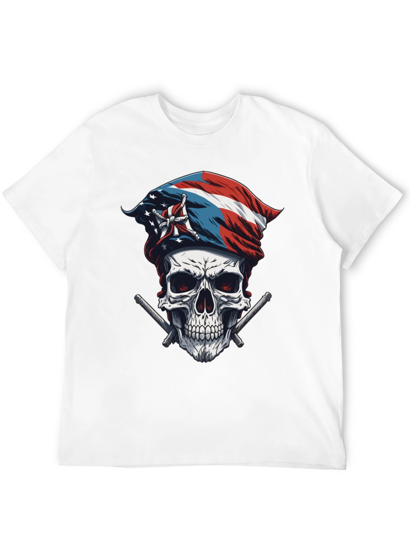 Puerto Rico Skull & Flag T-Shirt