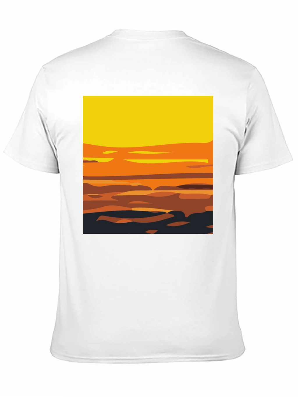 Sunset Graphic Tee - Stylish Mens Black T-Shirt