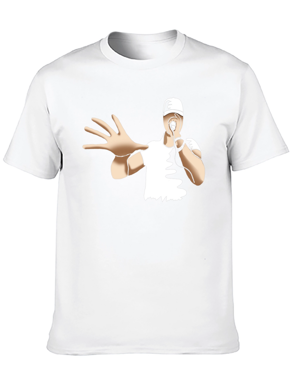 Cool Cartoon Rapper Black T-Shirt