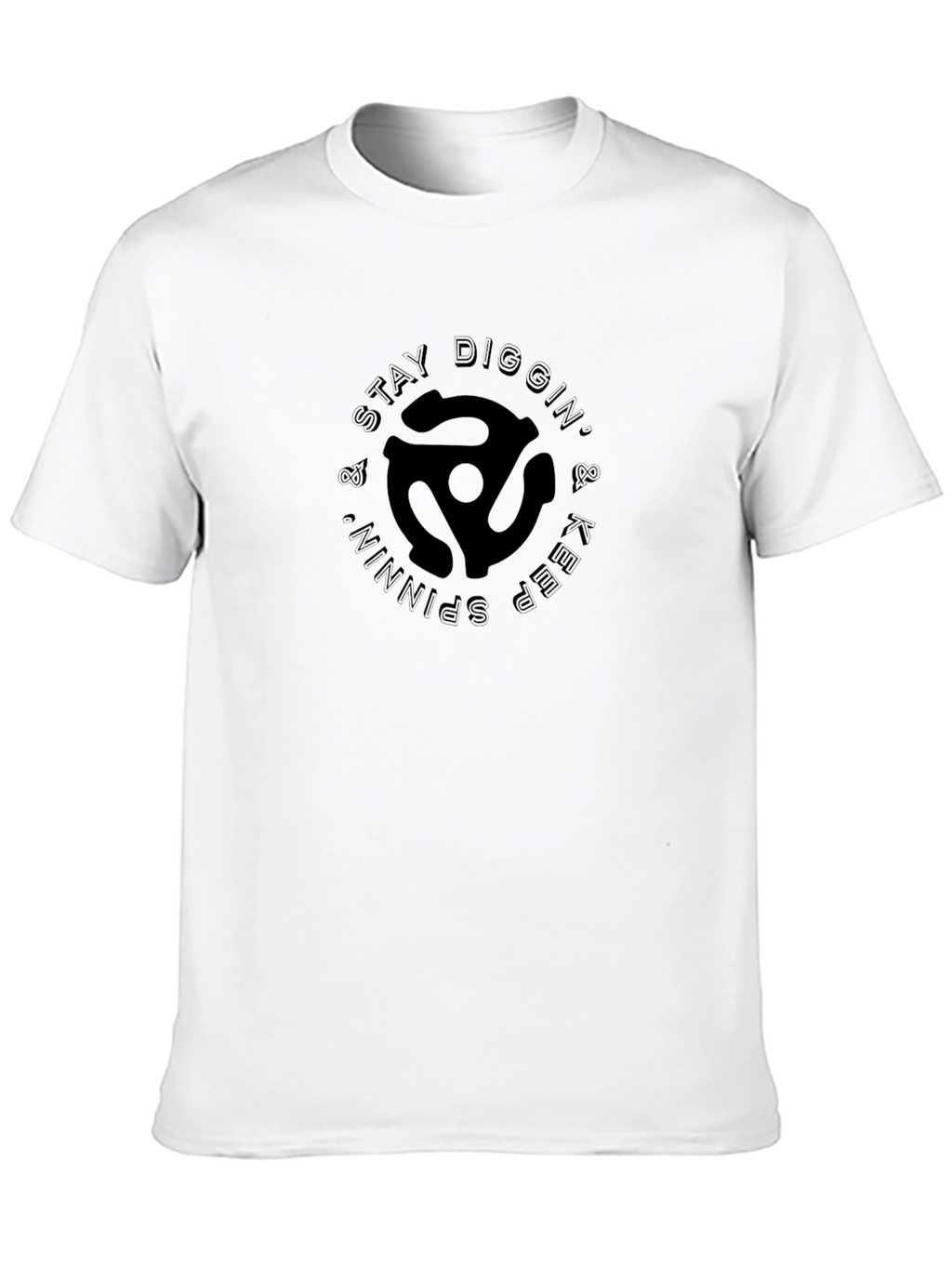 Stay Diggin & Keep Spinning Black T-Shirt