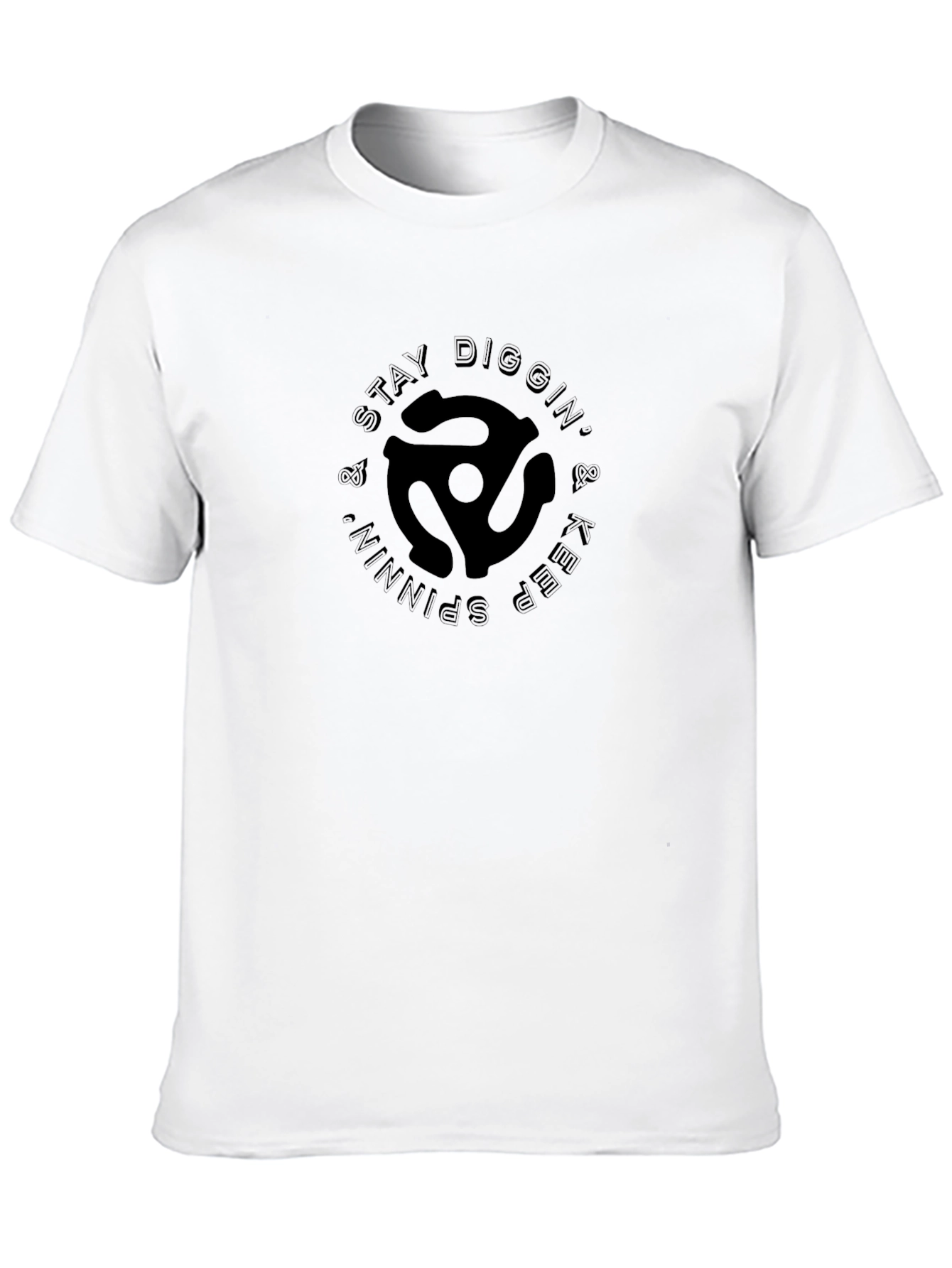 Stay Diggin & Keep Spinning Black T-Shirt