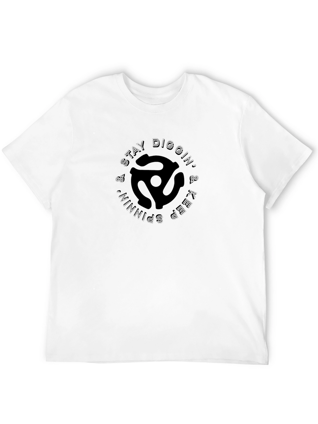 Stay Diggin & Keep Spinning Black T-Shirt