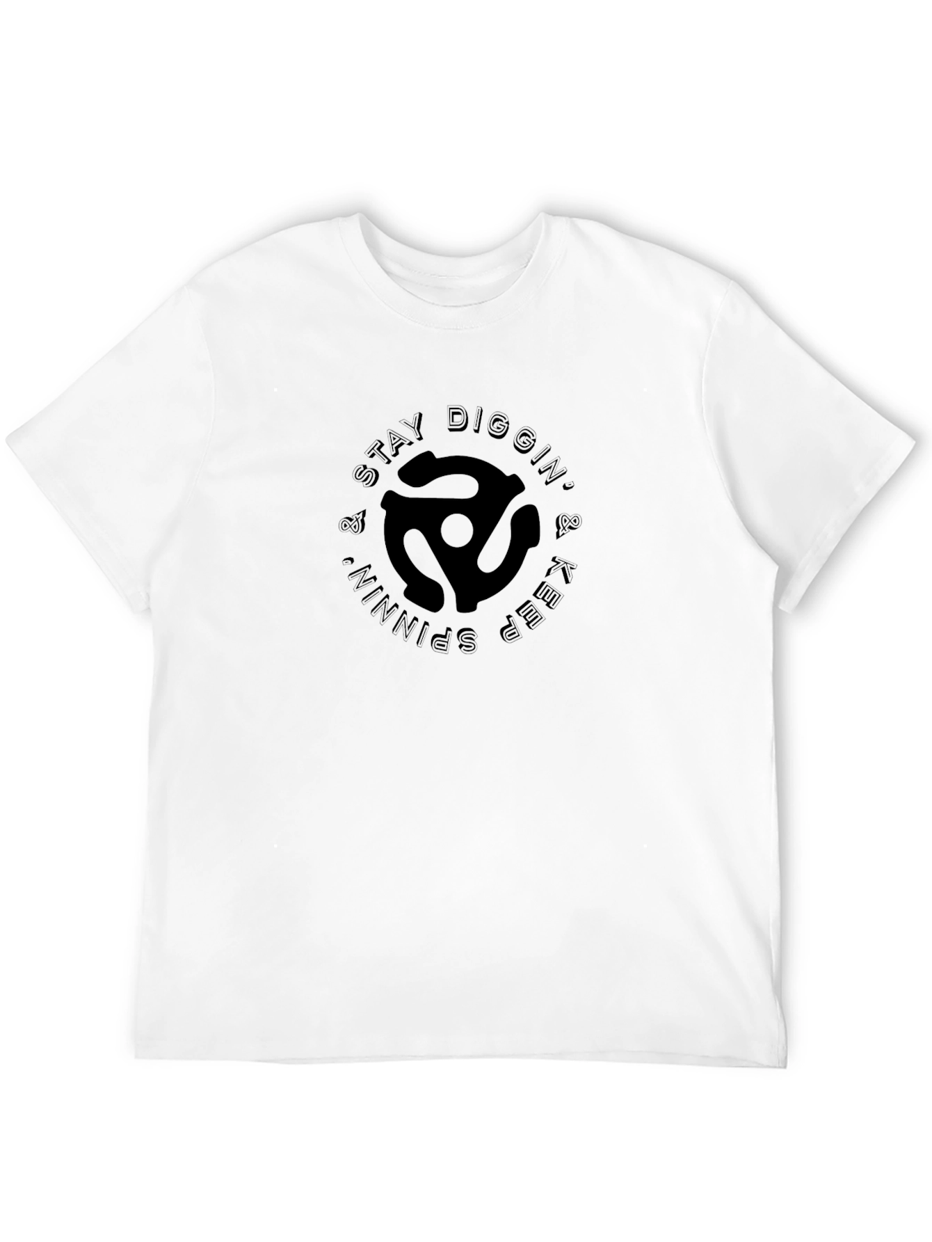 Stay Diggin & Keep Spinning Black T-Shirt