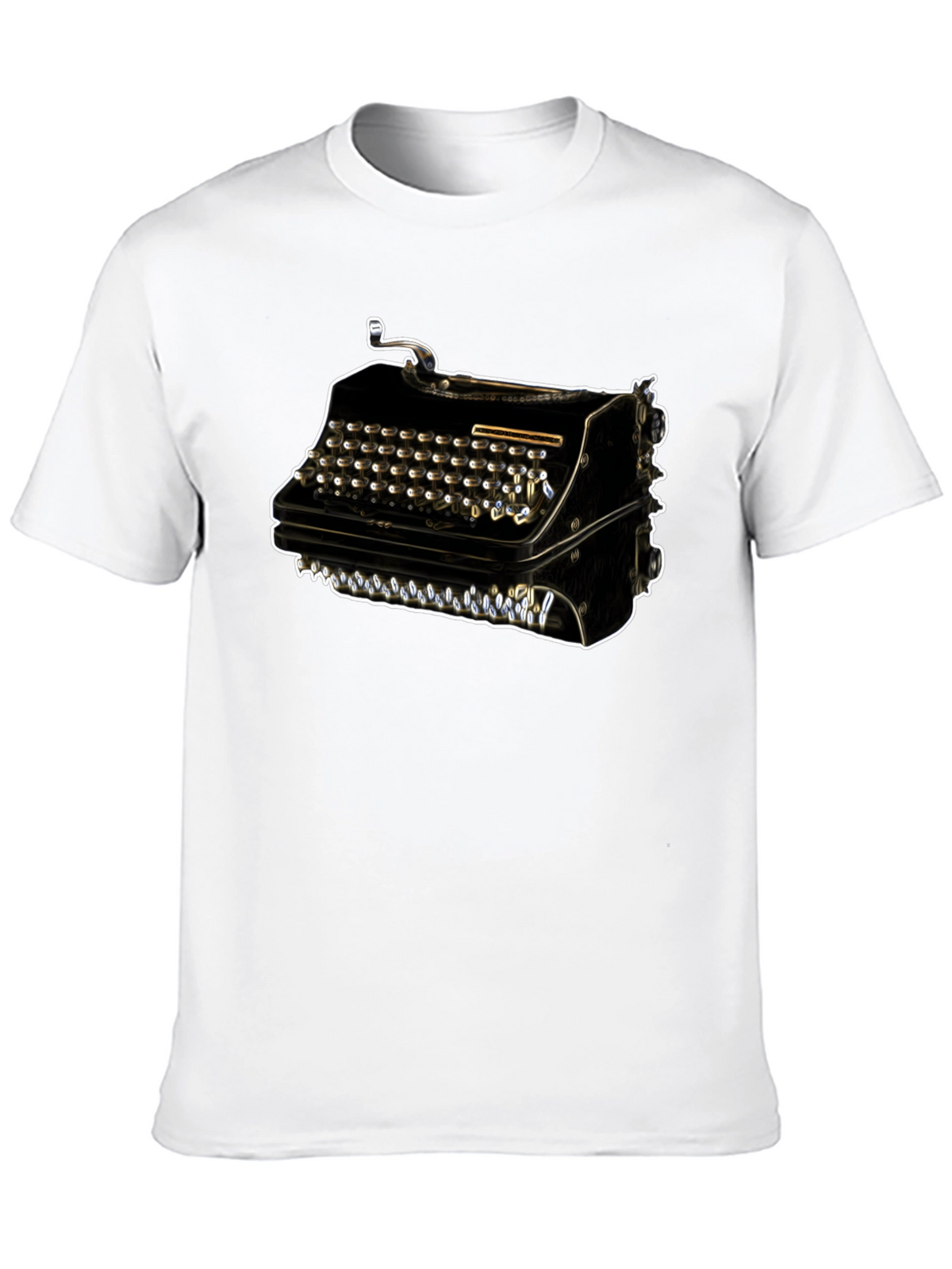 Vintage Typewriter Graphic Tee - Retro Style