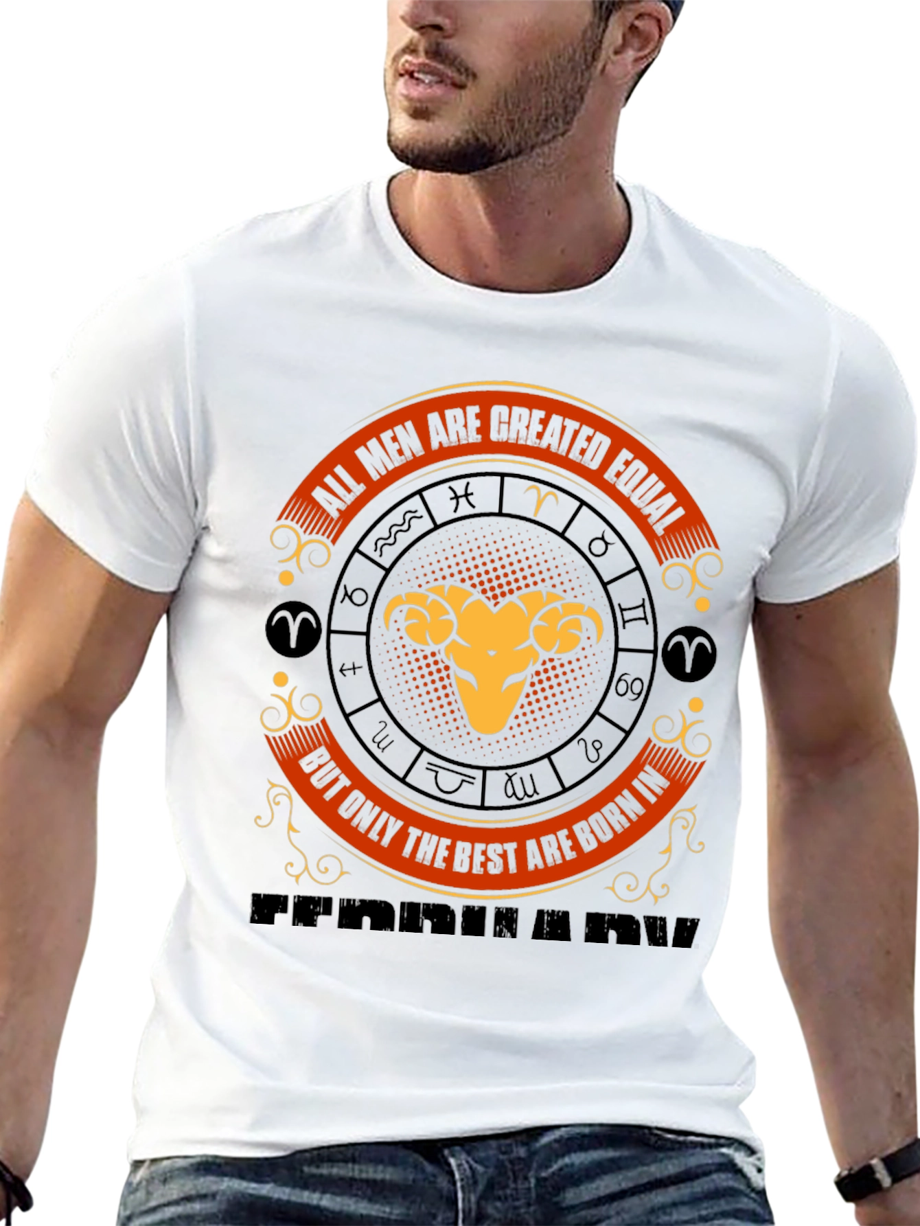 Aries Zodiac Sign T-Shirt - All Men Are Created Equal