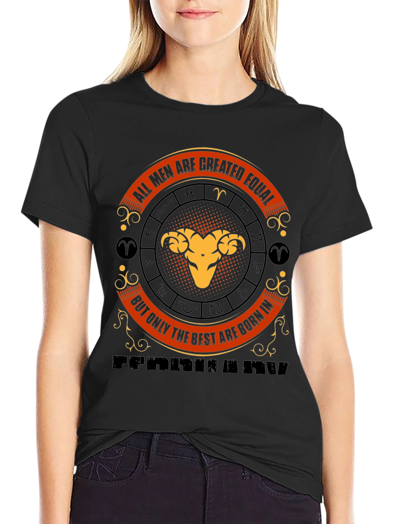 Aries Zodiac Sign T-Shirt - All Men Are Created Equal