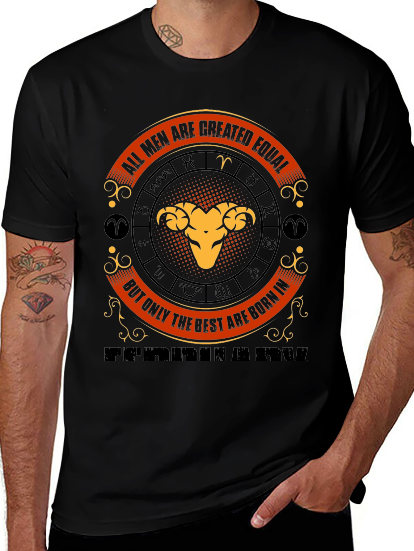 Aries Zodiac Sign T-Shirt - All Men Are Created Equal