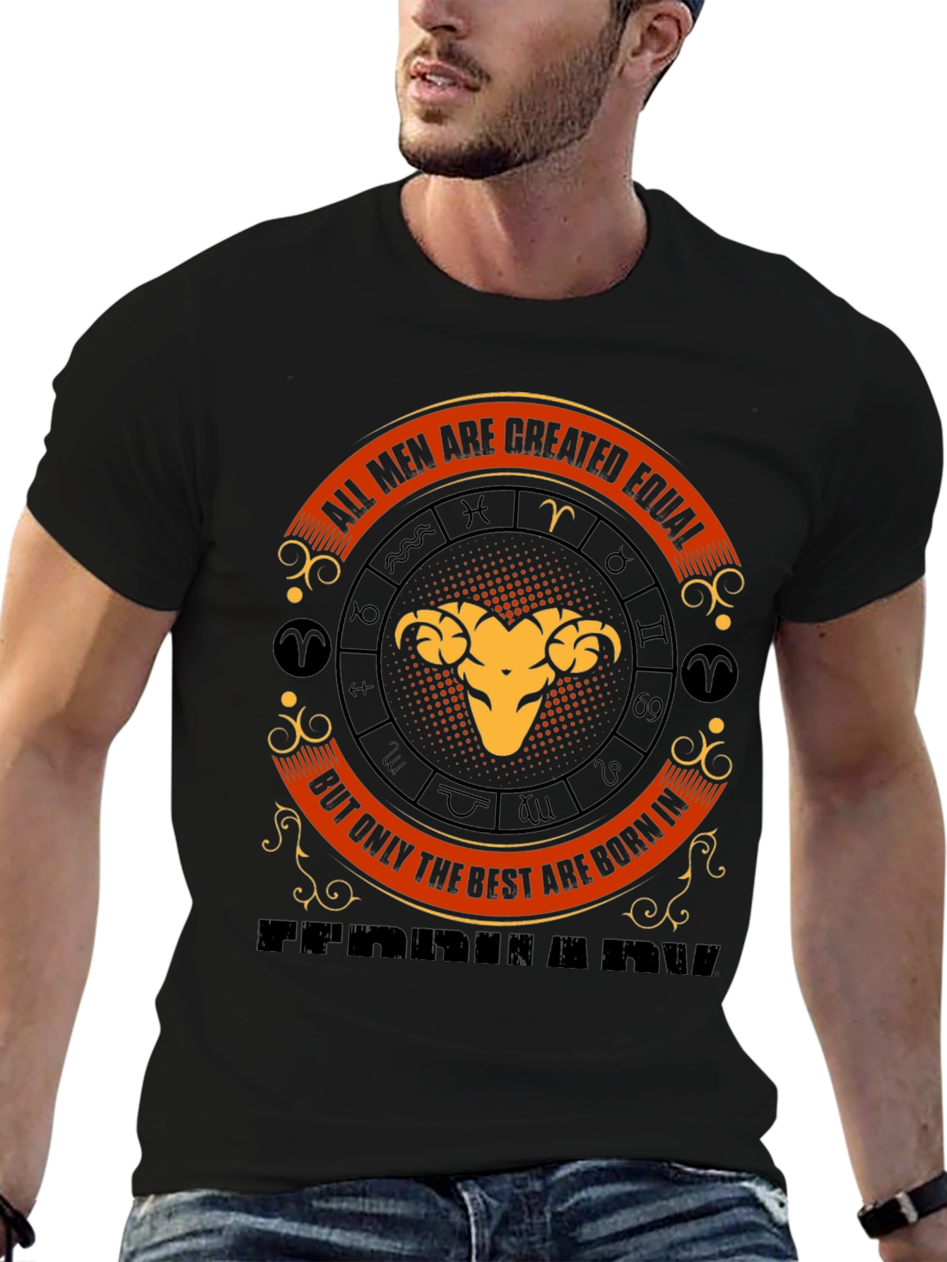 Aries Zodiac Sign T-Shirt - All Men Are Created Equal