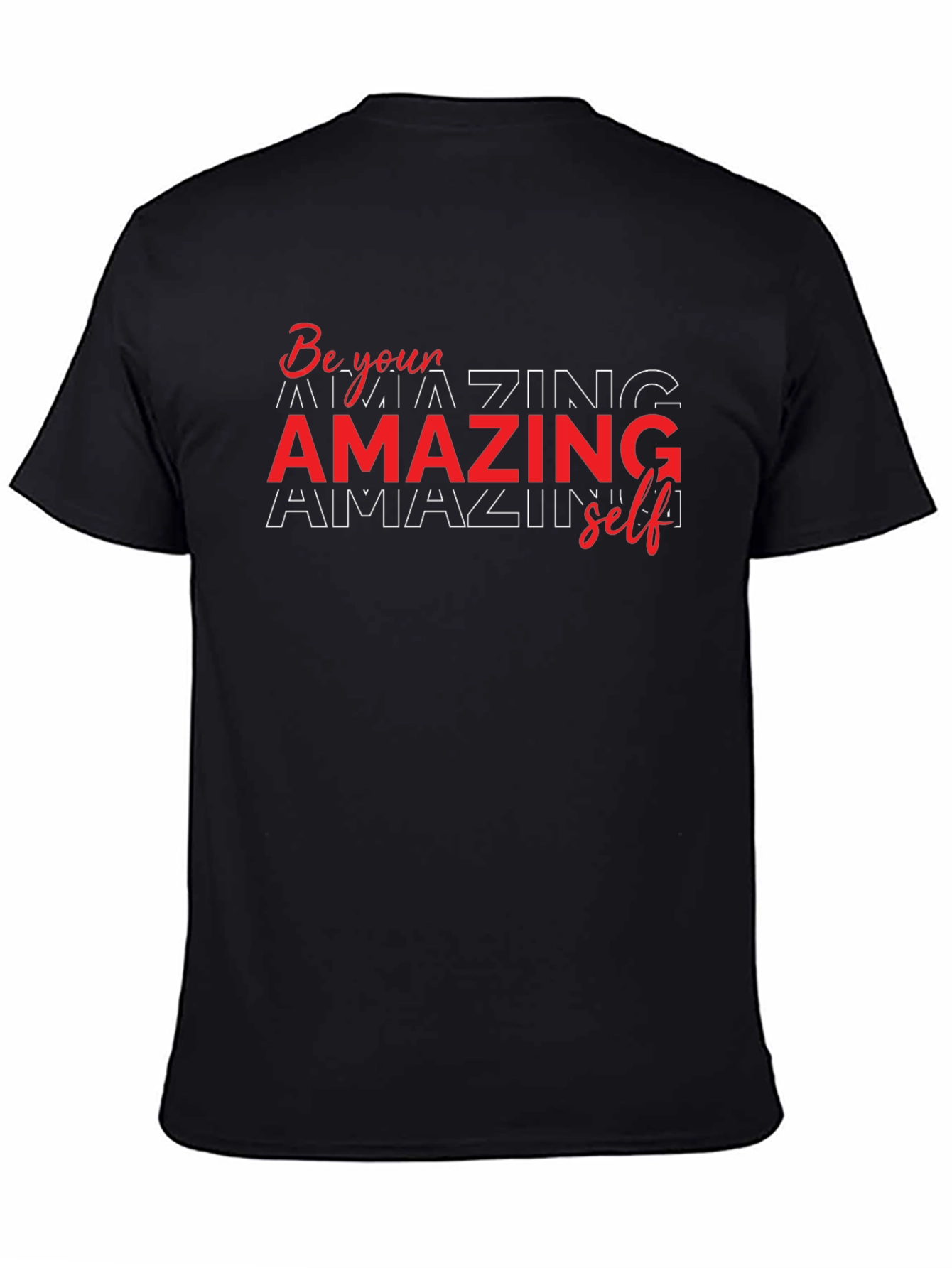 Amazing Self Graphic Tee - Black Cotton T-Shirt