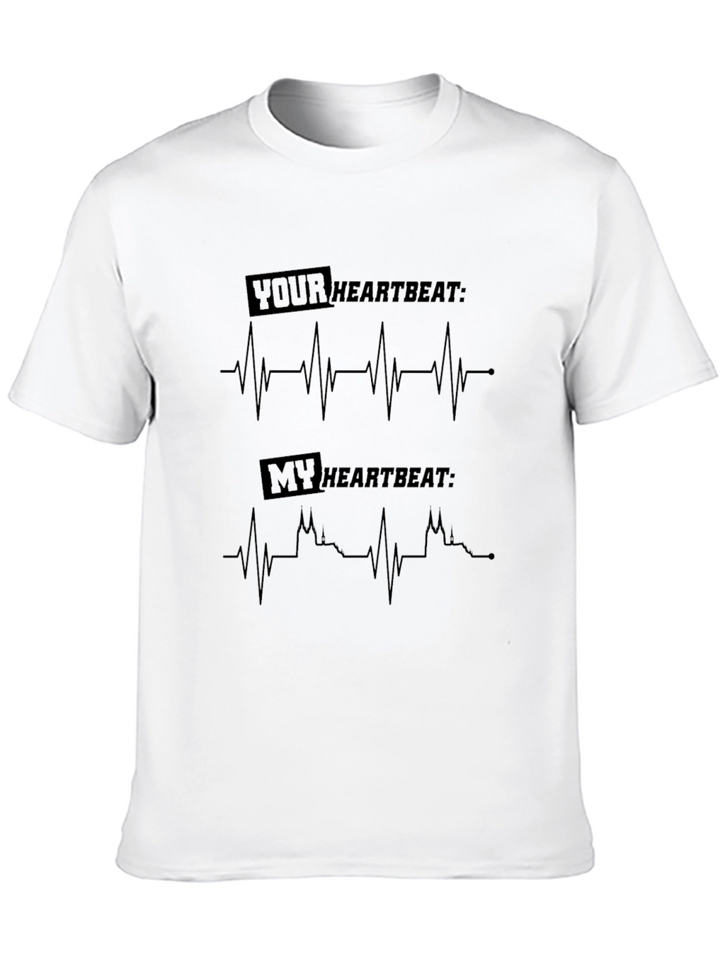 Your Heartbeat My Heartbeat Skyline Graphic Tee
