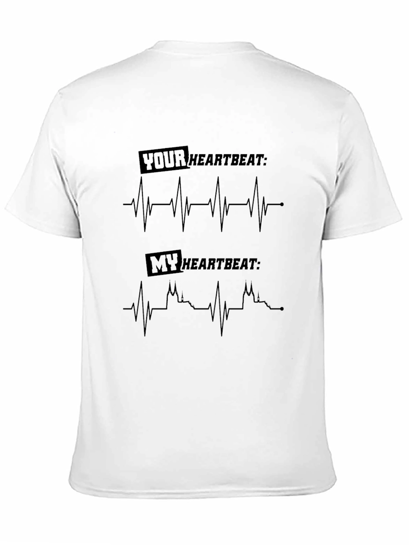 Your Heartbeat My Heartbeat Skyline Graphic Tee