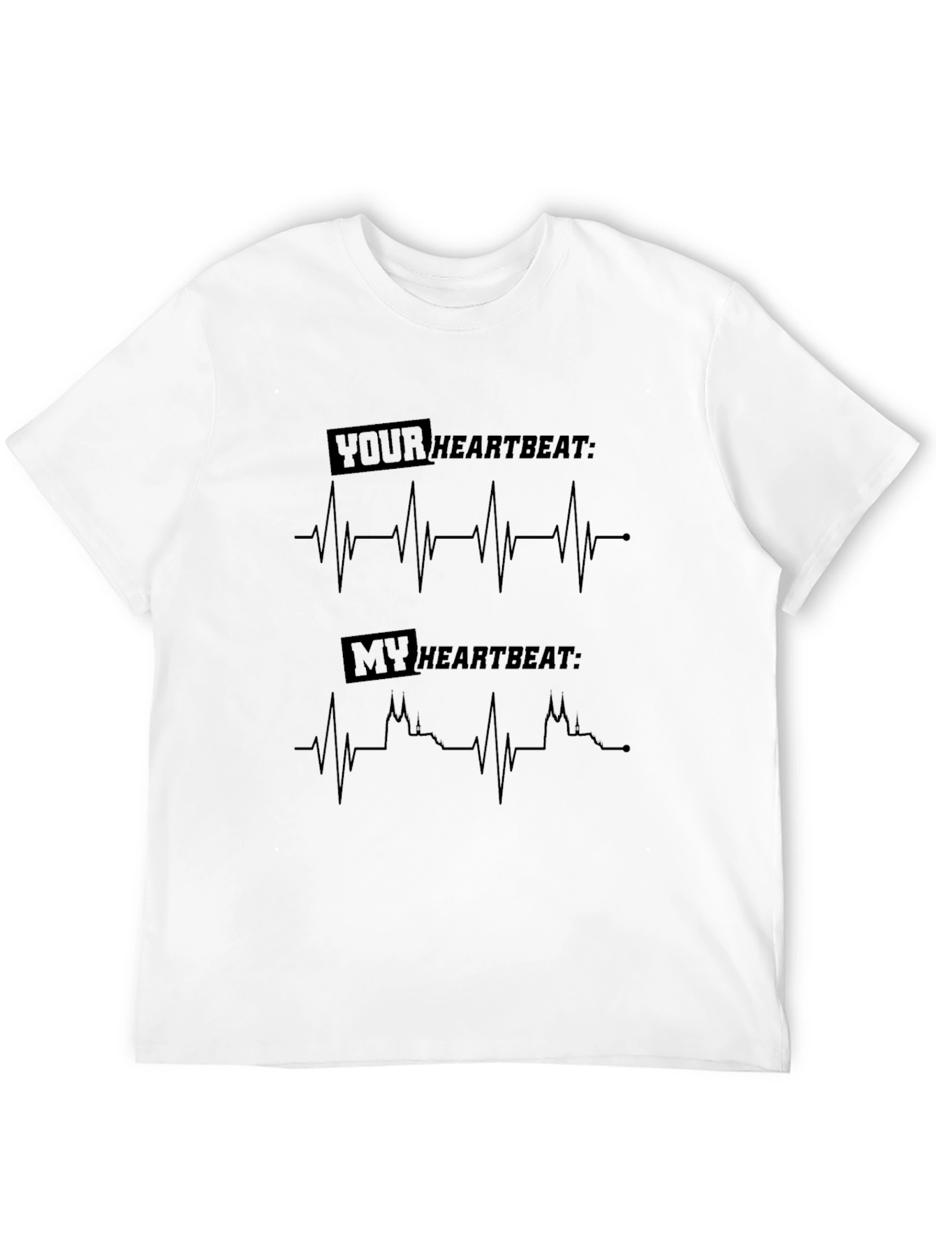 Your Heartbeat My Heartbeat Skyline Graphic Tee